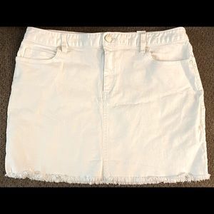 Denim White Lilly Pulitzer Fringe Skirt